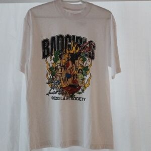 Bad Girls Graphic Tee La Jet Society White